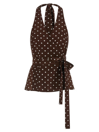 Brown Silk Tank Tops