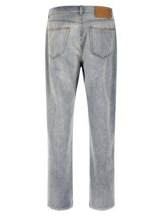 Jeans de algodón azul de corte relajado  