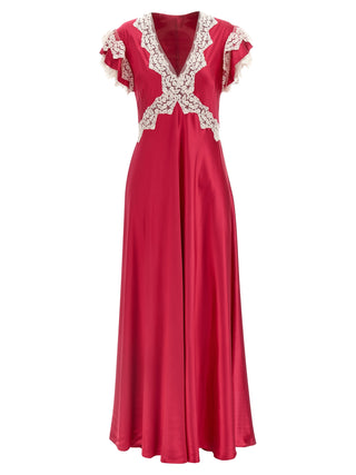 Fuchsia Viscose Long Dress