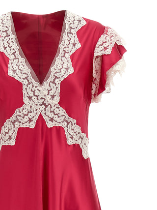 Fuchsia Viscose Long Dress