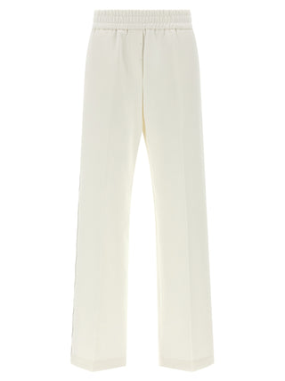 White Cotton Casual Pants
