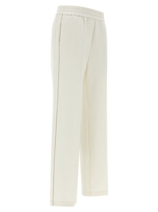 White Cotton Casual Pants