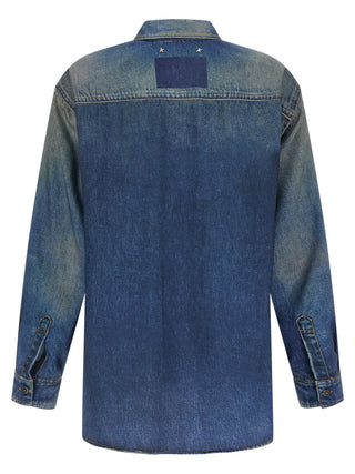 Blusa azul de poliéster