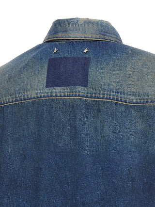 Blusa azul de poliéster
