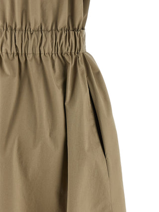 Bicolor Cotton Midi Dress