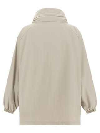 Gray Polyester Shell Jacket