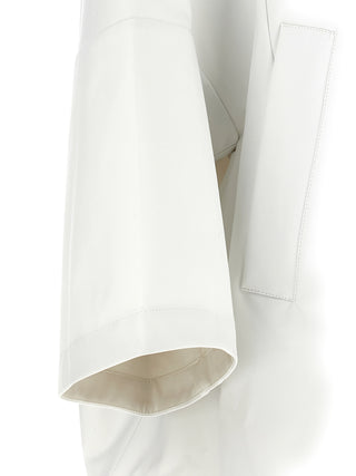 Beige Polyester Shell Jacket