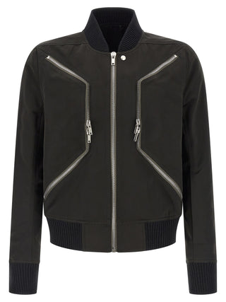 Black Polyester Bomber
