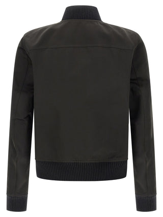 Black Polyester Bomber