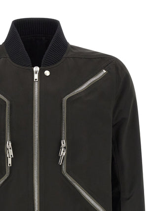 Black Polyester Bomber