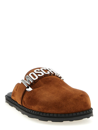 Brown Calfskin Clogs