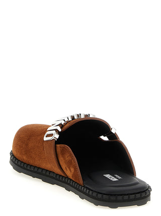 Brown Calfskin Clogs