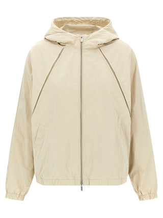 Beige Polyester Shell Jacket