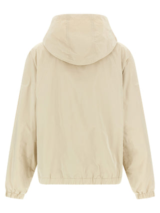 Beige Polyester Shell Jacket
