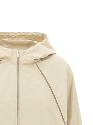 Beige Polyester Shell Jacket