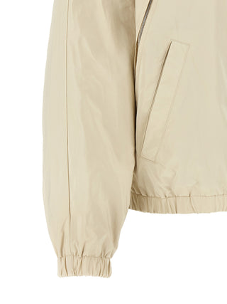 Beige Polyester Shell Jacket
