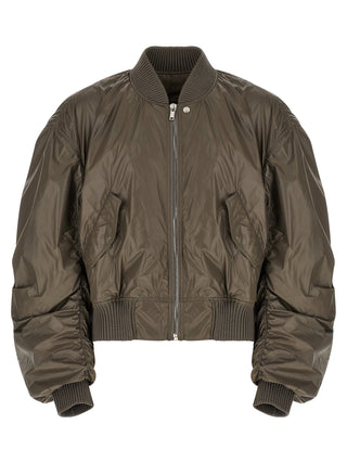 Gray Nylon Bomber