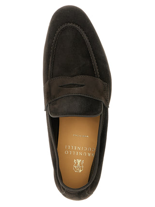 Brown Calfskin Slip-On Loafers