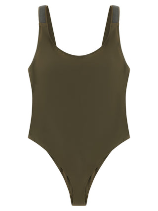 Bicolor Polyamide One-Piece Swimsuit