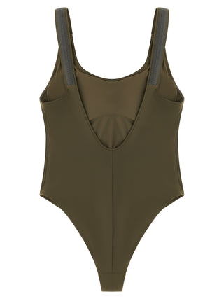 Bicolor Polyamide One-Piece Swimsuit