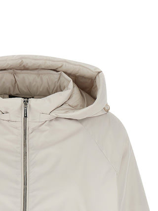 Chaqueta shell de poliéster beige