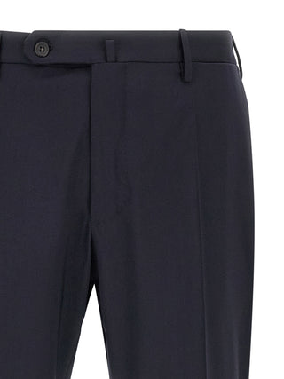 Blue Virgin Wool Dress Pants