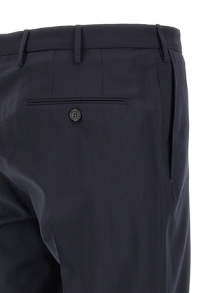 Blue Virgin Wool Dress Pants