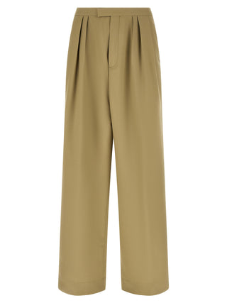 Bicolor Wool Casual Pants