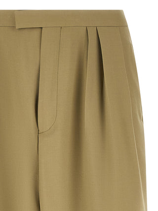Bicolor Wool Casual Pants