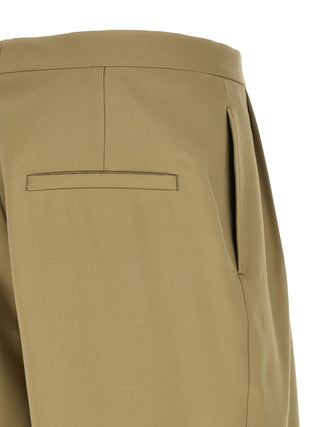Bicolor Wool Casual Pants