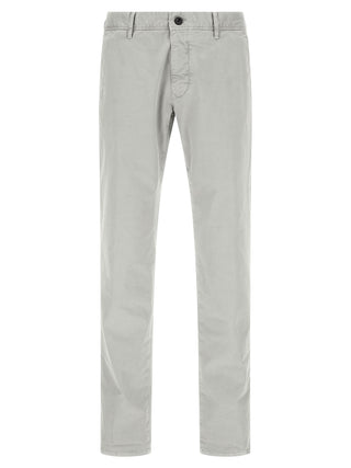Gray Cotton Casual Pants