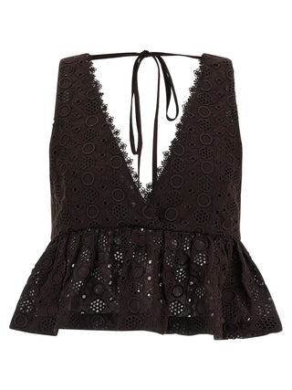Brown Cotton Blouse