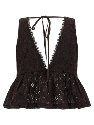 Brown Cotton Blouse
