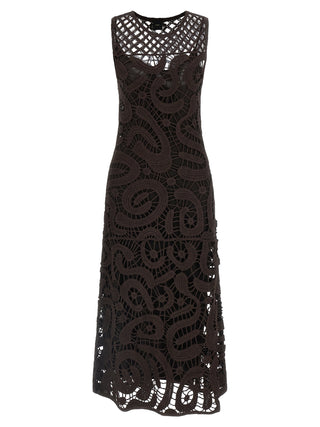 Brown Viscose Long Dress