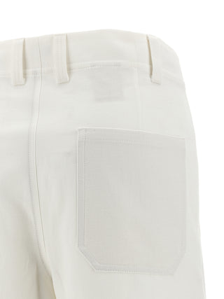 White Cotton Chino Pants