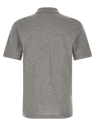 Gray Cotton Polo Shirt