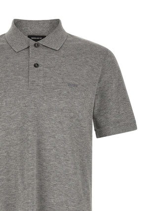 Gray Cotton Polo Shirt