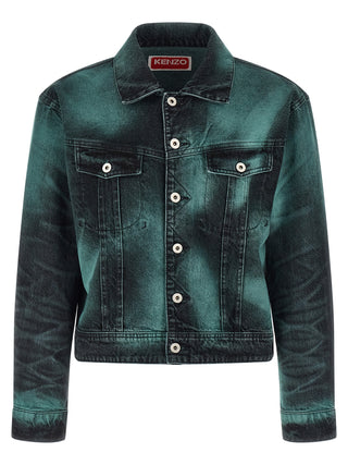 Gray Cotton Denim Jacket