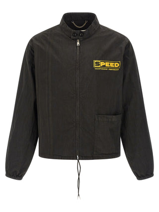 Gray Cotton Shell Jacket