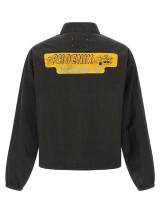 Gray Cotton Shell Jacket