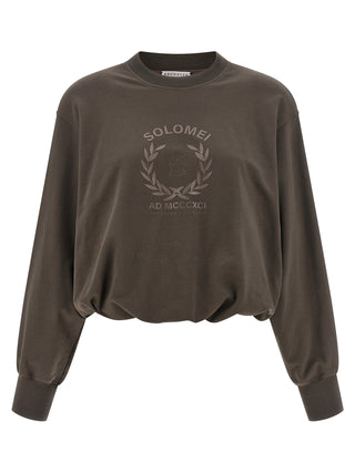 Brown Cotton Sweatshirt