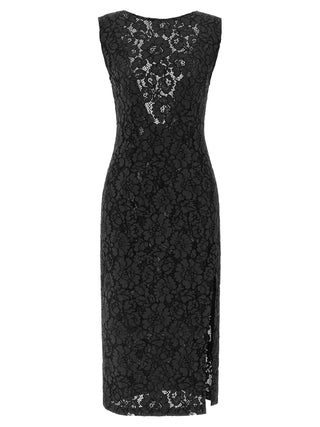 Black Cotton Midi Dress