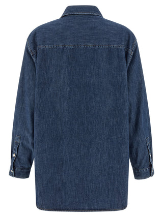 Blusa de algodón azul