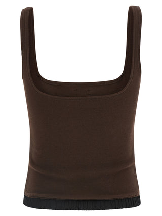 Brown Cotton Tank Tops