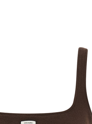 Brown Cotton Tank Tops