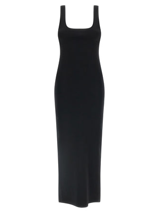Black Viscose Midi Dress