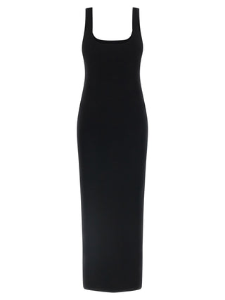 Black Viscose Midi Dress