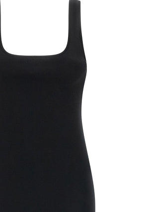 Black Viscose Midi Dress