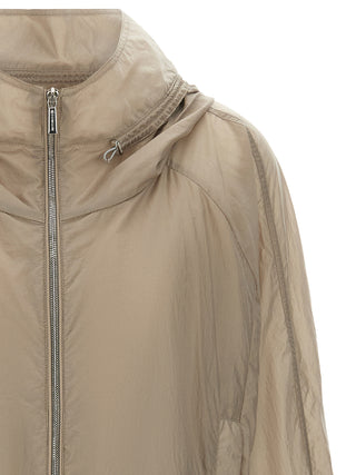 Beige Polyester Shell Jacket
