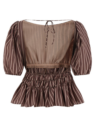 Brown Viscose Pattern Shirt